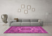 Machine Washable Abstract Pink Modern Rug in a Living Room, wshabs2357pnk