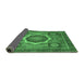 Sideview of Abstract Emerald Green Modern Rug, abs2357emgrn