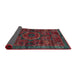 Sideview of Abstract Cranberry Red Modern Rug, abs2358