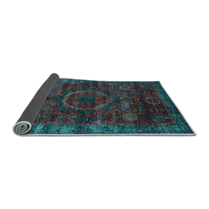 Sideview of Abstract Light Blue Modern Rug, abs2358lblu