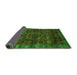 Sideview of Abstract Green Modern Rug, abs2358grn