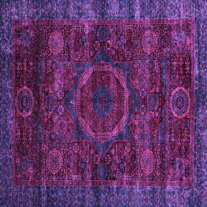 Square Machine Washable Abstract Purple Modern Area Rugs, wshabs2358pur