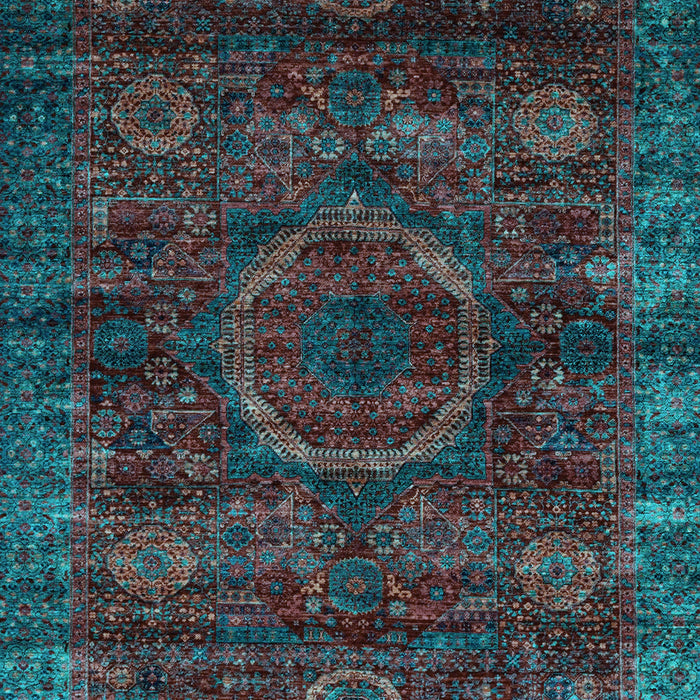 Abstract Light Blue Modern Rug, abs2358lblu