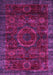 Machine Washable Abstract Pink Modern Rug, wshabs2358pnk