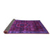 Sideview of Abstract Purple Modern Rug, abs2358pur