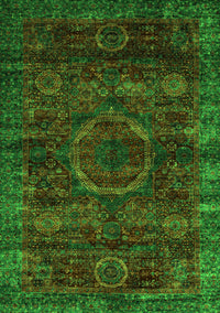 Abstract Green Modern Rug, abs2358grn