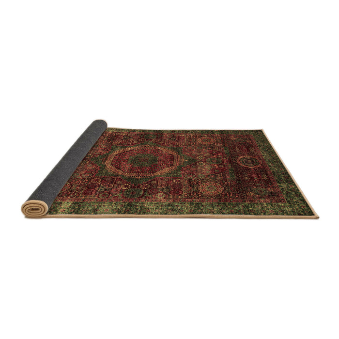 Sideview of Abstract Brown Modern Rug, abs2358brn