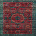 Square Machine Washable Abstract Cranberry Red Rug, wshabs2358