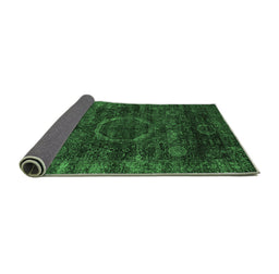 Sideview of Abstract Emerald Green Modern Rug, abs2358emgrn