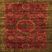 Square Abstract Orange Modern Rug, abs2358org