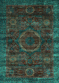 Abstract Turquoise Modern Rug, abs2358turq