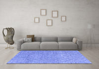 Machine Washable Abstract Blue Modern Rug, wshabs2359blu