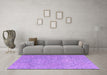 Machine Washable Abstract Purple Modern Area Rugs in a Living Room, wshabs2359pur