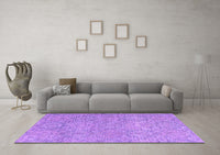 Machine Washable Abstract Purple Modern Rug, wshabs2359pur