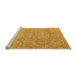 Sideview of Machine Washable Abstract Orange Modern Area Rugs, wshabs2359org