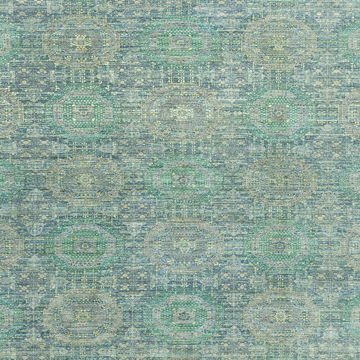 Square Machine Washable Abstract -Sea Green Rug, wshabs2359