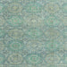 Square Machine Washable Abstract -Sea Green Rug, wshabs2359