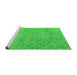 Sideview of Machine Washable Abstract Green Modern Area Rugs, wshabs2359grn