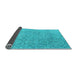 Sideview of Abstract Light Blue Modern Rug, abs2359lblu