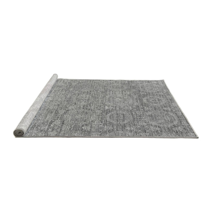 Sideview of Machine Washable Abstract Gray Modern Rug, wshabs2359gry