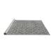 Sideview of Machine Washable Abstract Gray Modern Rug, wshabs2359gry