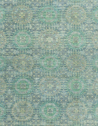 Machine Washable Abstract -Sea Green Rug, wshabs2359