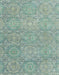 Machine Washable Abstract -Sea Green Rug, wshabs2359