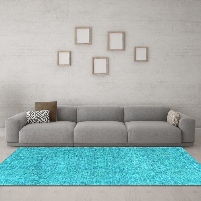 Machine Washable Abstract Light Blue Modern Rug in a Living Room, wshabs2359lblu