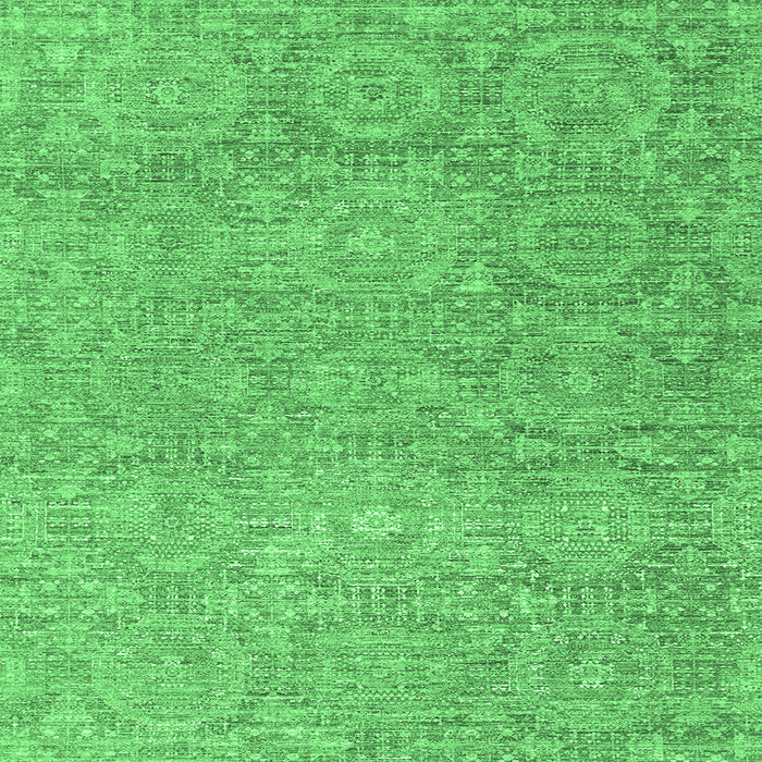 Square Abstract Emerald Green Modern Rug, abs2359emgrn