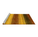 Sideview of Machine Washable Abstract Yellow Modern Rug, wshabs235yw