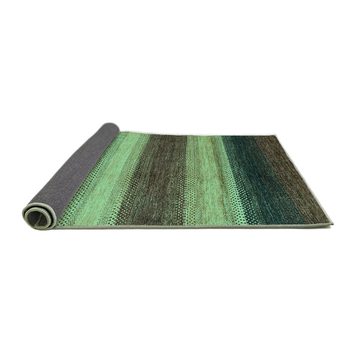 Sideview of Abstract Turquoise Modern Rug, abs235turq