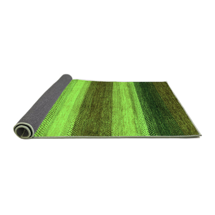 Sideview of Abstract Green Modern Rug, abs235grn