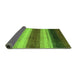 Sideview of Abstract Green Modern Rug, abs235grn