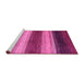 Sideview of Machine Washable Abstract Pink Modern Rug, wshabs235pnk