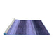 Sideview of Machine Washable Abstract Blue Modern Rug, wshabs235blu