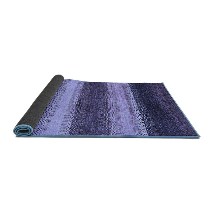 Sideview of Abstract Blue Modern Rug, abs235blu