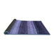 Sideview of Abstract Blue Modern Rug, abs235blu