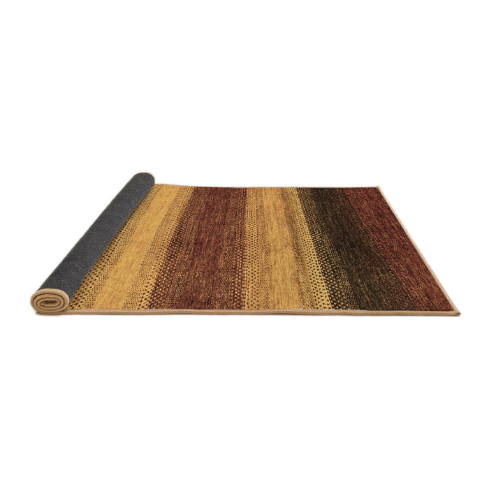 Sideview of Abstract Brown Modern Rug, abs235brn
