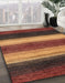 Abstract Saffron Red Modern Rug in Family Room, abs235