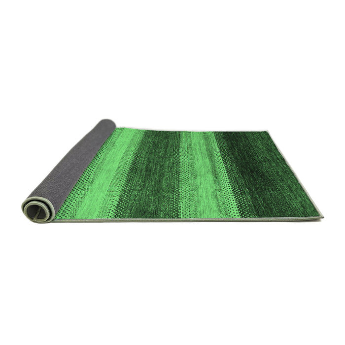 Sideview of Abstract Emerald Green Modern Rug, abs235emgrn