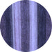 Round Abstract Blue Modern Rug, abs235blu