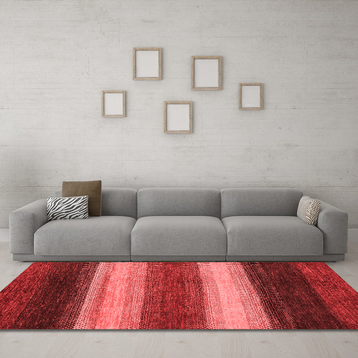 Modern Red Washable Rugs