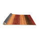 Sideview of Abstract Orange Modern Rug, abs235org