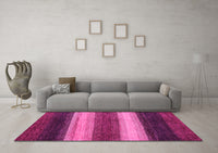 Machine Washable Abstract Pink Modern Rug, wshabs235pnk