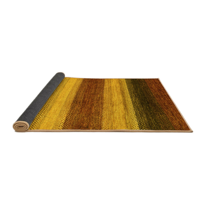 Sideview of Abstract Yellow Modern Rug, abs235yw