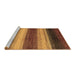 Sideview of Machine Washable Abstract Brown Modern Rug, wshabs235brn