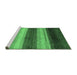 Sideview of Machine Washable Abstract Emerald Green Modern Area Rugs, wshabs235emgrn