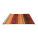 Sideview of Machine Washable Abstract Orange Modern Area Rugs, wshabs235org