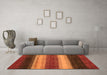 Machine Washable Abstract Orange Modern Area Rugs in a Living Room, wshabs235org