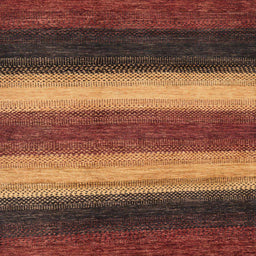 Square Abstract Saffron Red Modern Rug, abs235